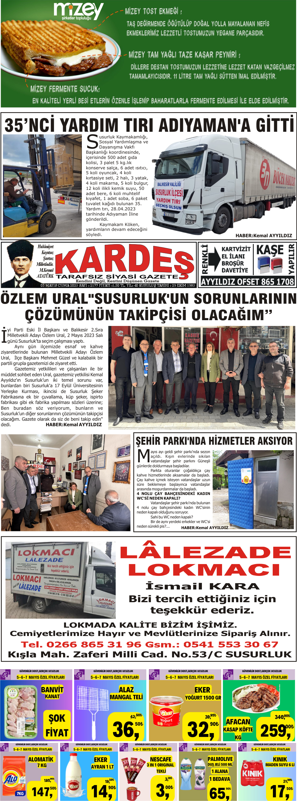 5.05.2023 Tarihli Kardeş Gazetesi